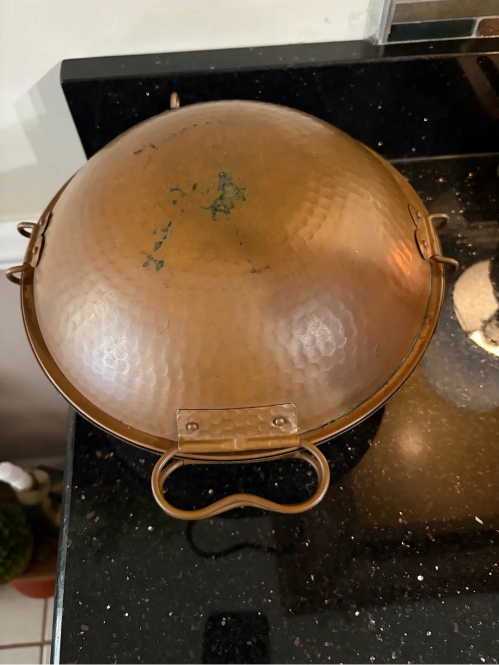 Vintage Copper Finish Hammered cataplana
